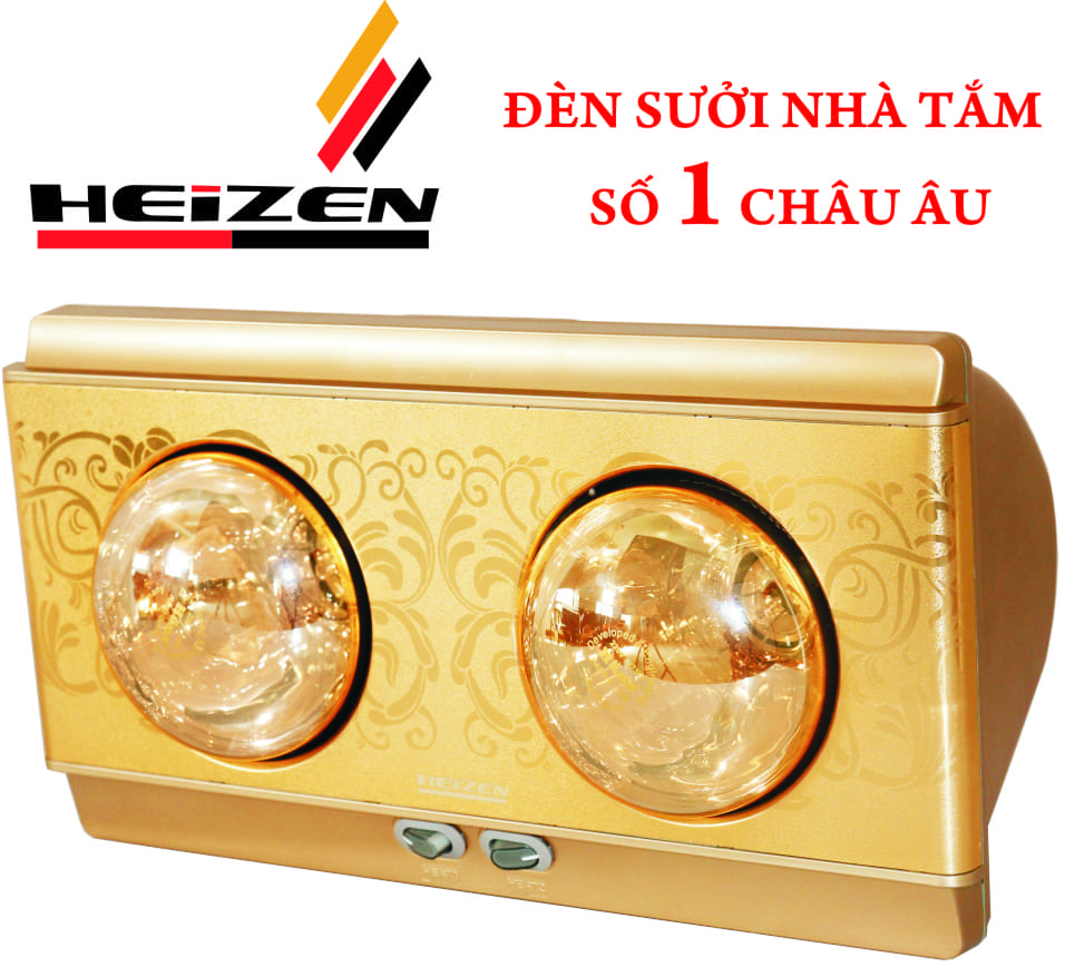 Đèn sưởi 2 bóng treo tường Heizen-HE2B