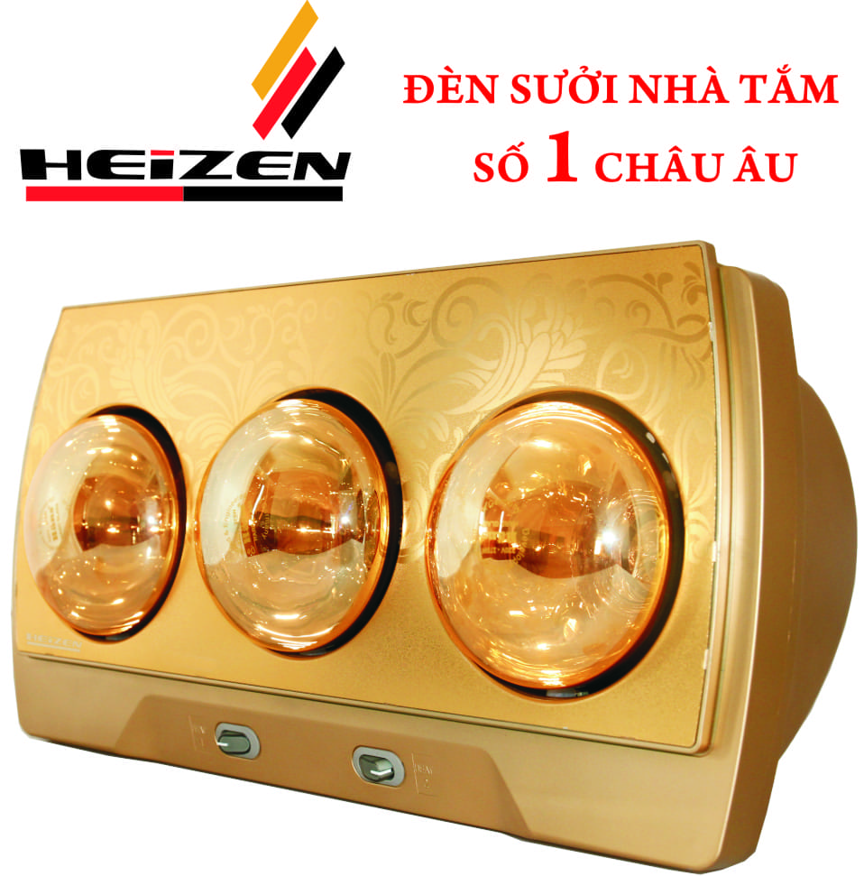 Đèn sưởi 3 bóng treo tường Heizen-HE3B