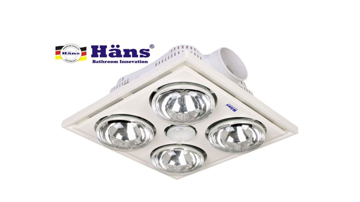 Đèn sưởi 4 bóng âm trần Hans-H4B 