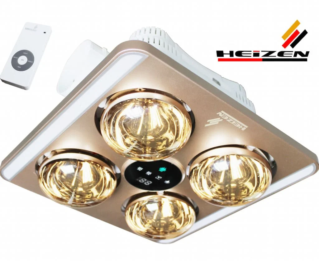 Đèn sưởi 4 bóng âm trần có điều khiển Heizen-HE9