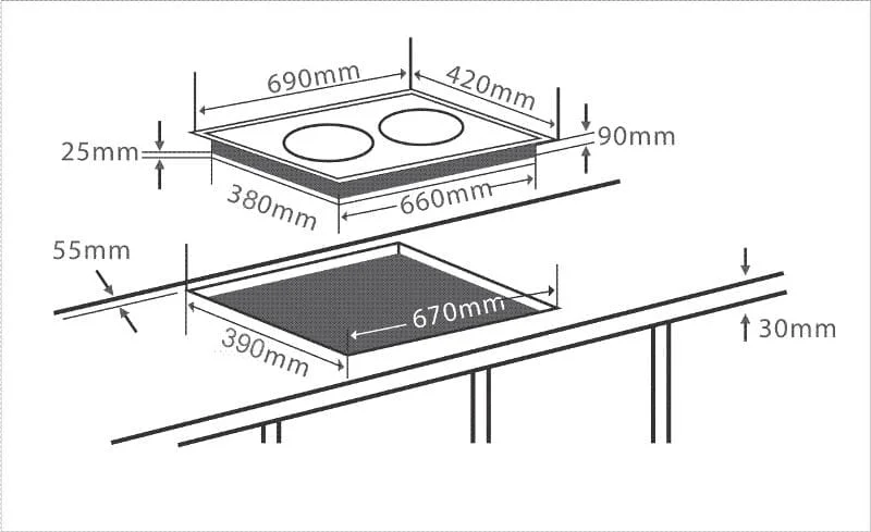 Bếp điện từ đơn Chefs EH-HL2000A