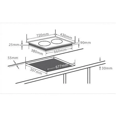 Hình ảnh bản vẽ kỹ thuật Bếp hồng ngoại Chefs EH-DHL321