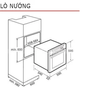 Bản vẽ kỹ thuật Lò Nướng Chefs EH-BO600B