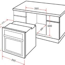Bản vẽ kỹ thuật Bếp Nướng Chefs EH-BO600S
