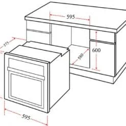 Bản vẽ kỹ thuật Bếp Nướng Chefs EH-BO600S