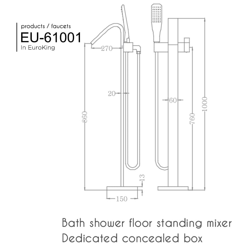  Sen tắm gắn bồn Euroking EU-61001