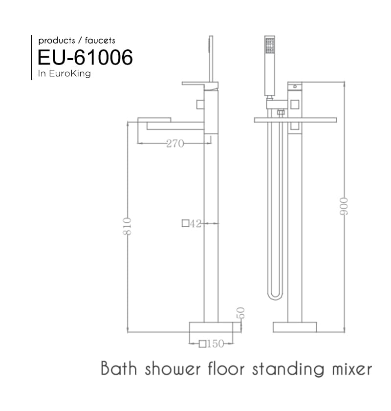  Sen tắm gắn bồn Euroking EU-61006