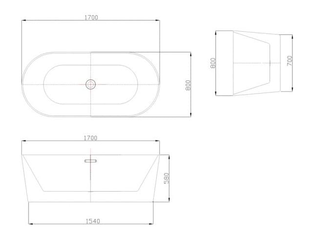 Bảng vẽ kỹ thuật Bồn tắm Euroking EU-1872