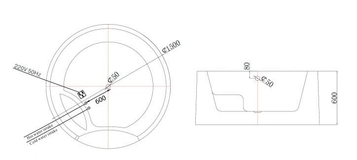 Bồn tắm MASSAGE Nofer NO–3888D