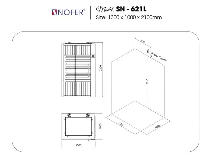 bản vẽ kỹ thuật Phòng xông hơi Nofer NO-621