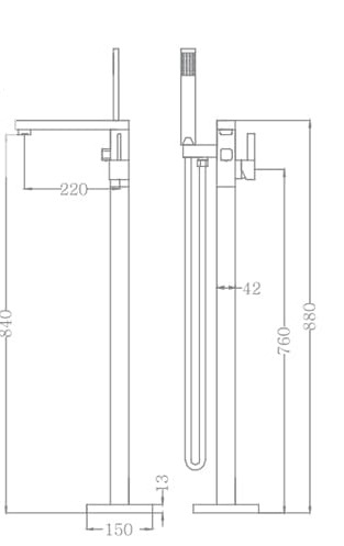  Sen tắm gắn bồn Nofer NO-51001 