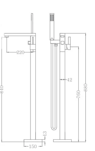  Sen tắm gắn bồn Nofer NO-51001 