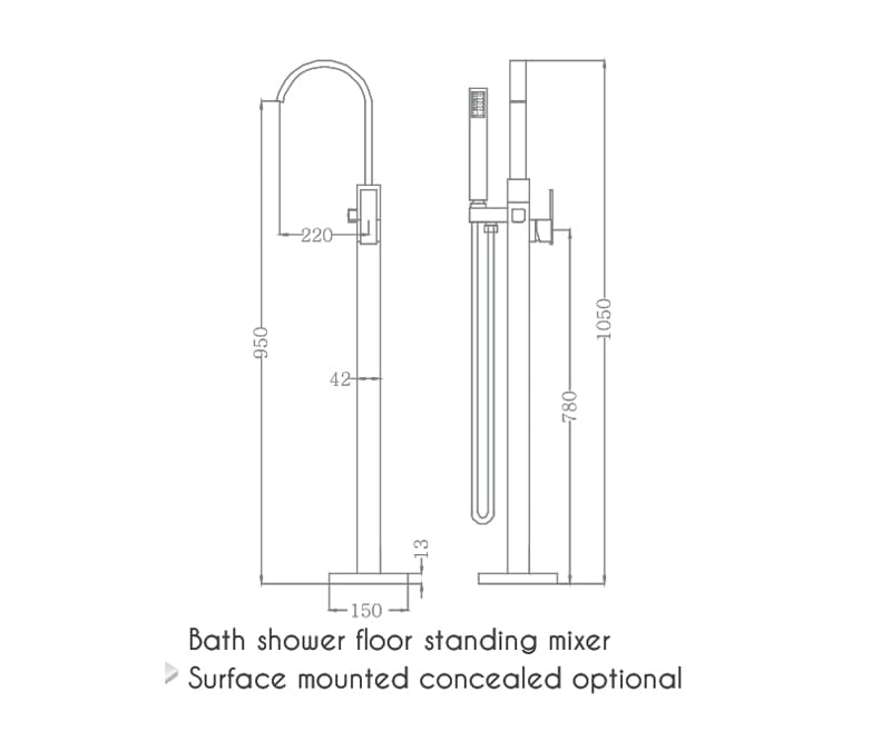  Sen tắm gắn bồn Nofer NO-51008 