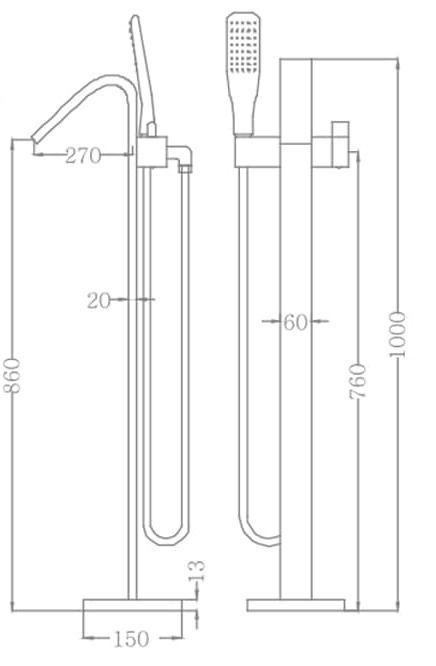  Sen tắm gắn bồn Nofer NO-61001