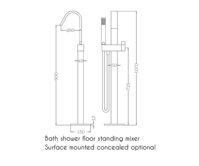  Sen tắm gắn bồn Nofer NO-61005