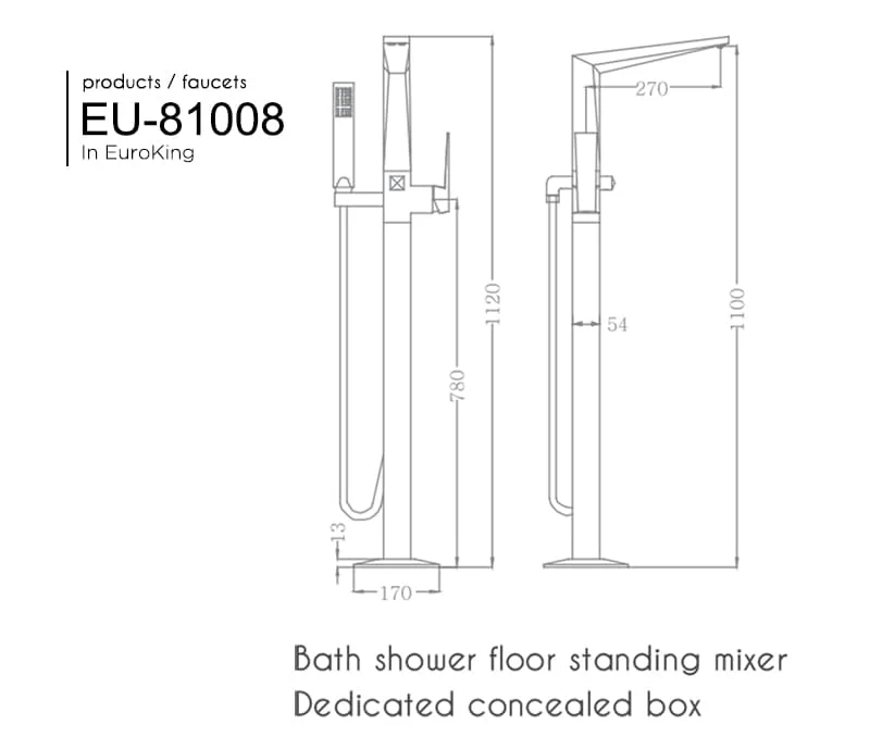 Sen tắm gắn bồn Nofer NO-81008