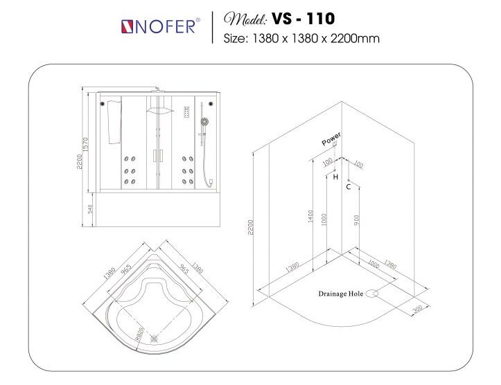 Phòng xông hơi Nofer NO-110