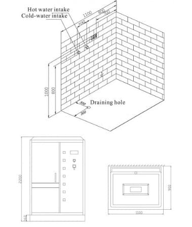 bản vẽ kỹ thuật Phòng xông hơi Nofer NO-1191