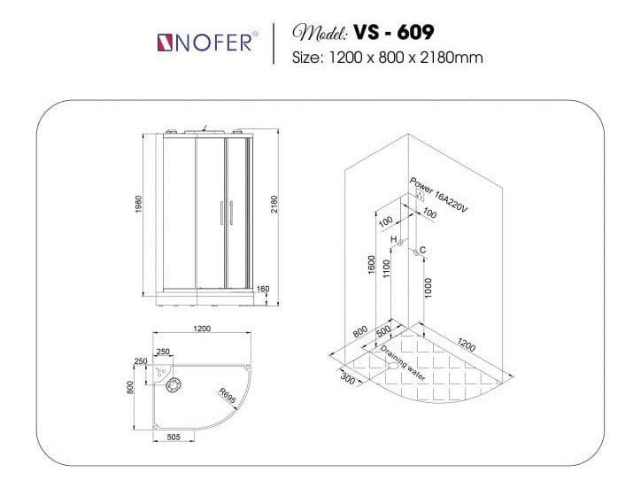 Phòng xông hơi Nofer NO-609