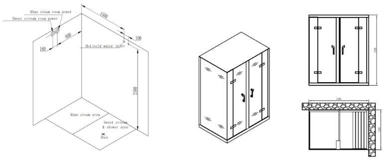 bản vẽ kỹ thuật Phòng xông hơi Nofer NO-99100