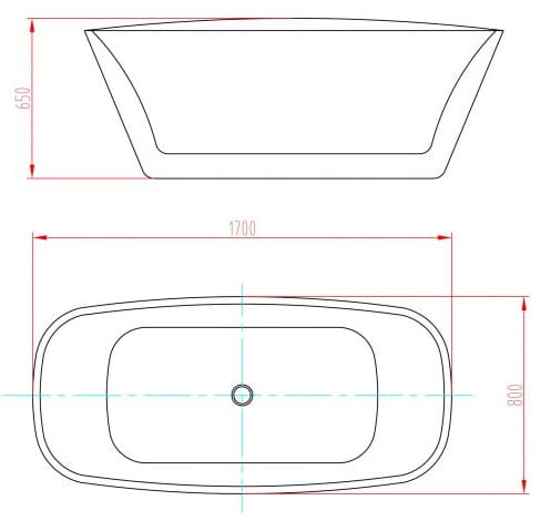 Bảng vẽ kỹ thuật Bồn tắm Euroking EU-61106B