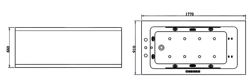 Bồn tắm MASSAGE Euroking EG–7175DG