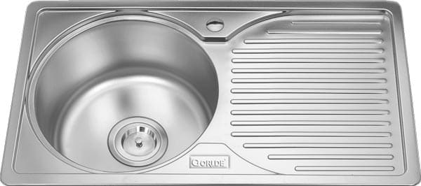 Chậu rửa bát 1 hố 1 bàn Inox GORLDE GD-0290