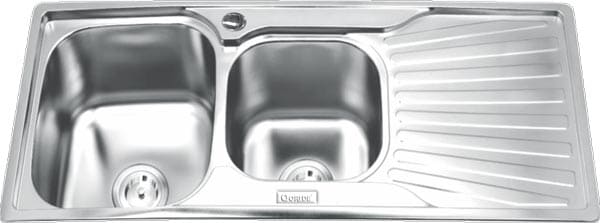 Chậu rửa bát 2 hố 1 bàn Inox GORLDE GD-5506