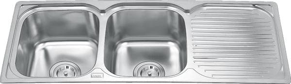 Chậu rửa bát 2 hố 1 bàn Inox GORLDE GD-5525