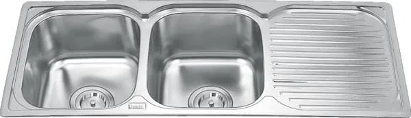 Chậu rửa bát 2 hố 1 bàn Inox GORLDE GD-5525