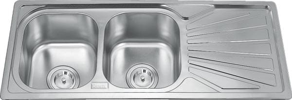 Chậu rửa bát 2 hố 1 bàn Inox GORLDE GD-5526