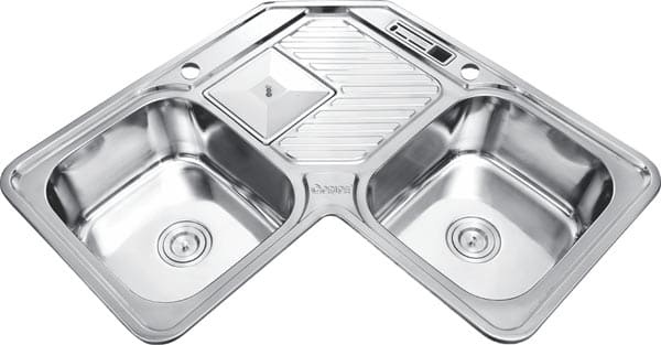 Chậu rửa bát góc 3 hố Inox GORLDE GD-505