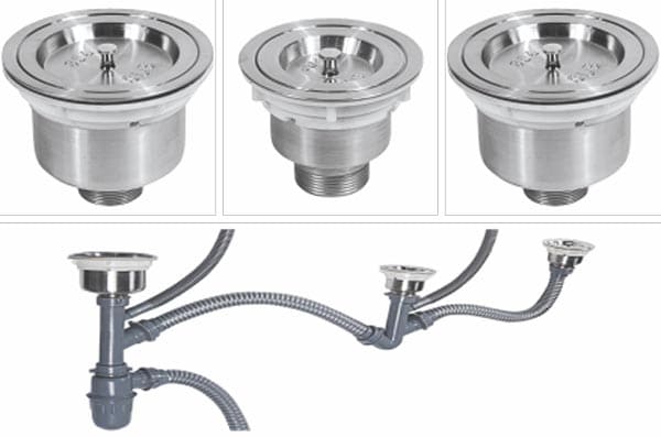 Chậu rửa bát góc 3 hố Inox GORLDE GD-505