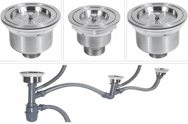 Chậu rửa bát góc 3 hố Inox GORLDE GD-505