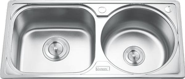 Chậu rửa bát 2 hố lệch Inox GORLDE GD-5312