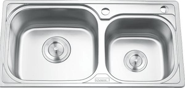 Chậu rửa bát 2 hố lệch Inox GORLDE GD-5102