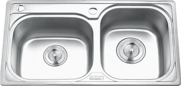 Chậu rửa bát 2 hố lệch Inox GORLDE GD-5302