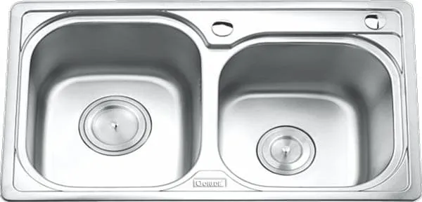 Chậu rửa bát 2 hố lệch Inox GORLDE GD-5402