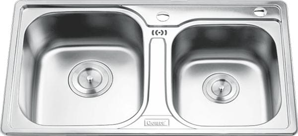 Chậu rửa bát 2 hố lệch Inox GORLDE GD-5404