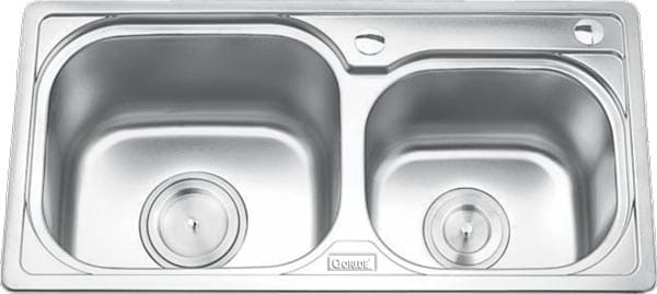 Chậu rửa bát 2 hố lệch Inox GORLDE GD-5602