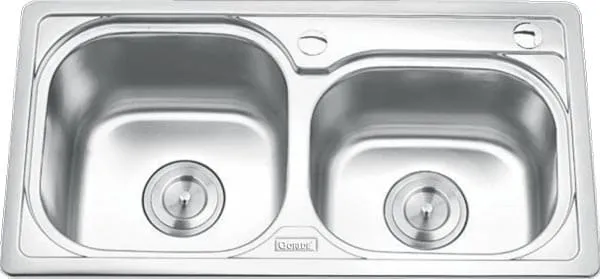 Chậu rửa bát 2 hố lệch Inox GORLDE GD-5702