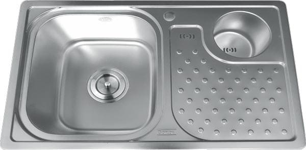 Chậu rửa bát 1 hố có hộp rác Inox Gorlde GD-025