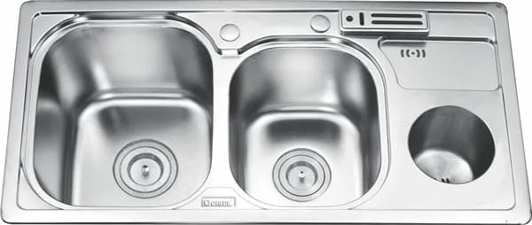 Chậu rửa bát 2 hố có cài dao Inox Gorlde GD-5503