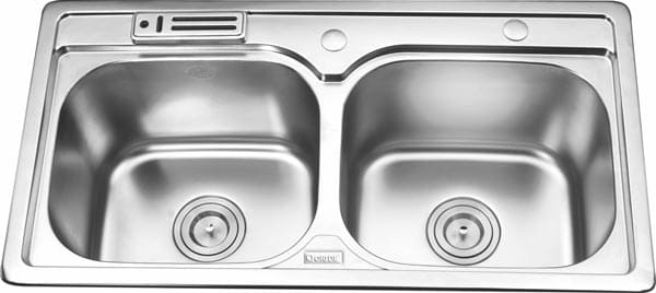 Chậu rửa bát 2 hố có cài dao Inox Gorlde GD-5812