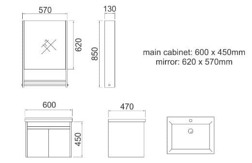 Bộ tủ chậu cao cấp Gorlde GD-101