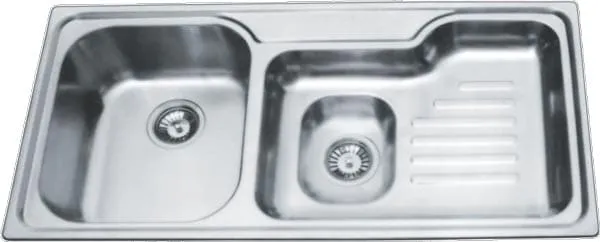 Chậu rửa bát 2 hố SUS 304 Gorlde GD-9039