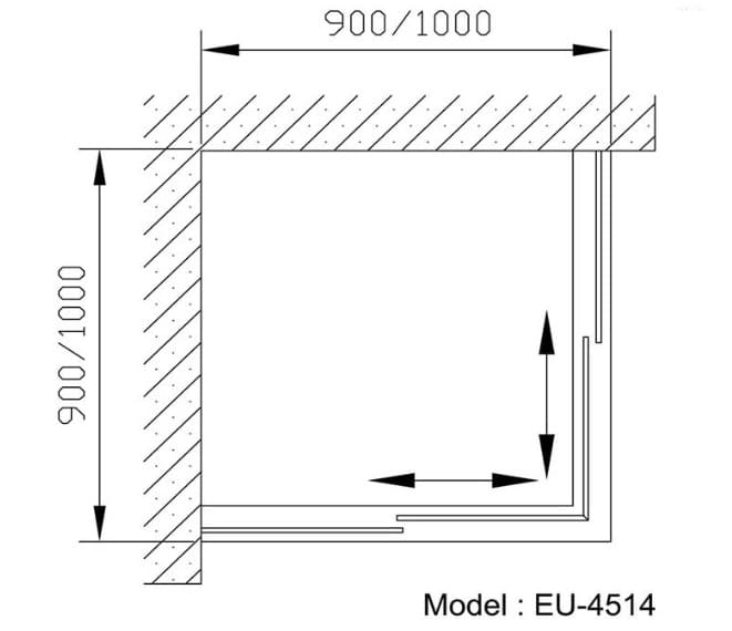 Phòng tắm vách kính Euroking EU-4514A