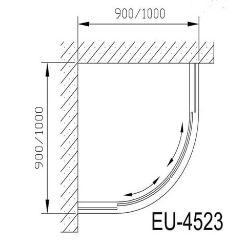 Phòng tắm vách kính Euroking EU-4523A