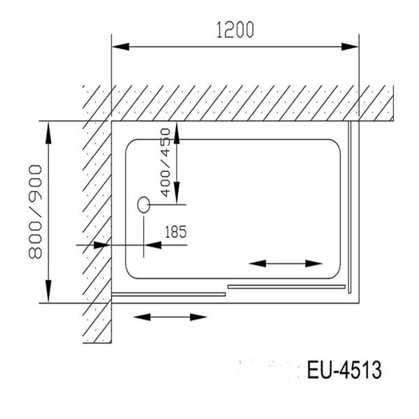 Phòng tắm vách kính Euroking EU-4513B