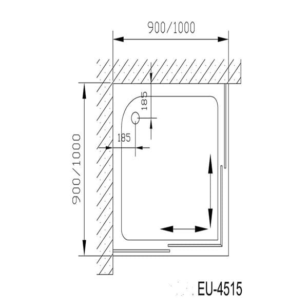 Phòng tắm vách kính Euroking EU-4515A